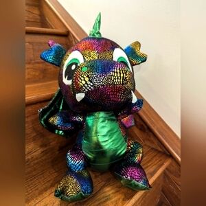 🍁Dragon plush Toy Caravan Softoys Shiny Rainbow Dragon 19"
